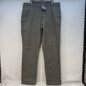 Eddie Bauer Fleece Lined Pant Men's 36x32 Grey Flex Slim Straight Regular NWT